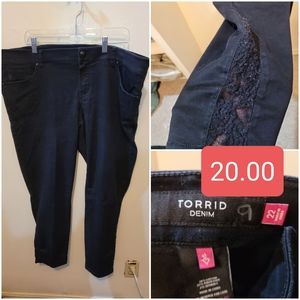 Torrid jeans with lace